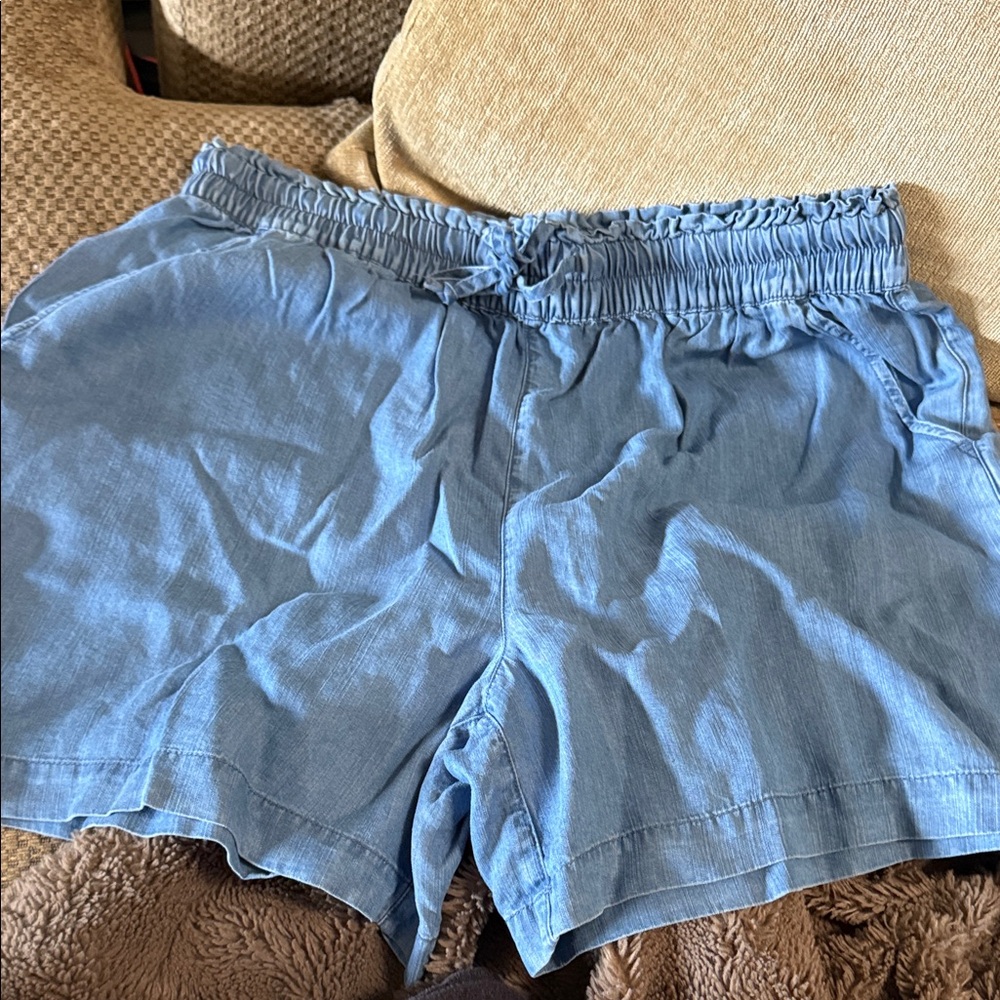 beachlunchlounge High Waist Blue Shorts